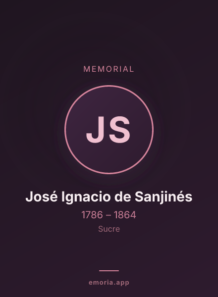 Memorial portrait of José Ignacio de Sanjinés