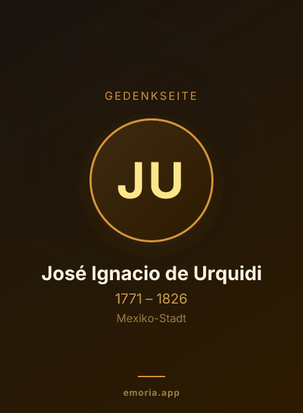 Gedenkportrait von José Ignacio de Urquidi