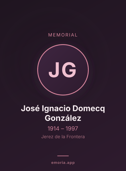 Memorial portrait of José Ignacio Domecq González