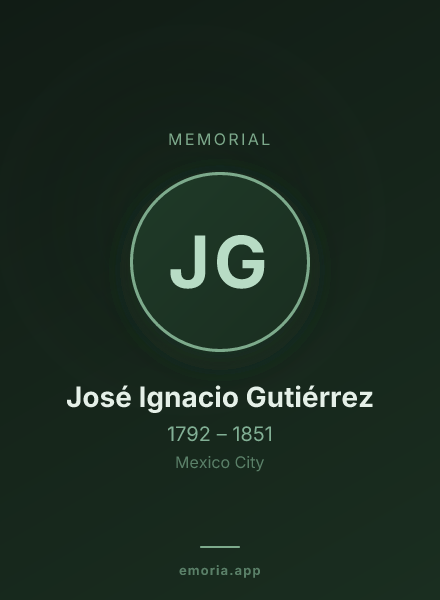 Memorial portrait of José Ignacio Gutiérrez