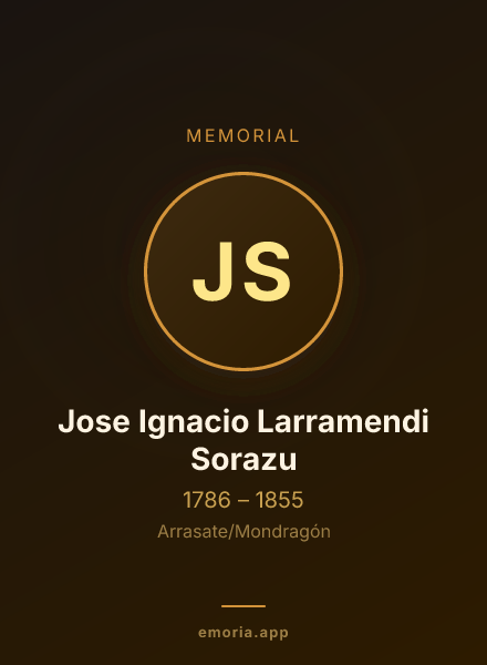 Memorial portrait of Jose Ignacio Larramendi Sorazu