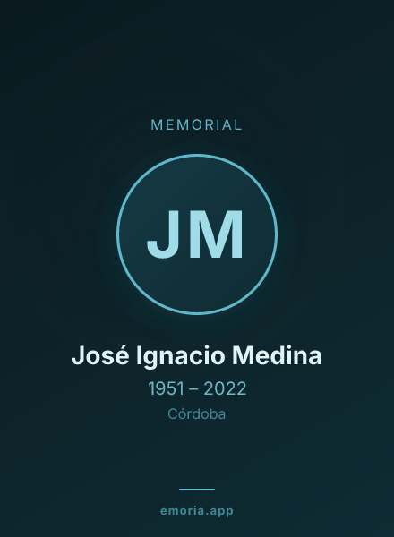 Memorial portrait of José Ignacio Medina
