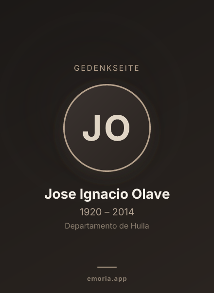 Gedenkportrait von Jose Ignacio Olave