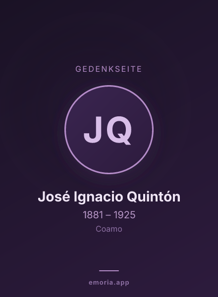 Gedenkportrait von José Ignacio Quintón