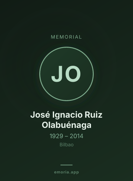 Memorial portrait of José Ignacio Ruiz Olabuénaga