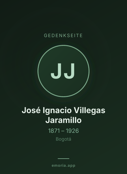 Gedenkportrait von José Ignacio Villegas Jaramillo