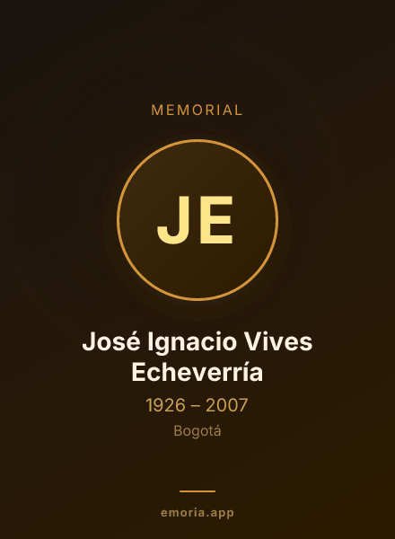 Memorial portrait of José Ignacio Vives Echeverría