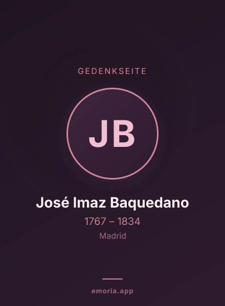 Gedenkportrait von José Imaz Baquedano