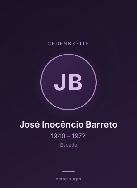 Gedenkportrait von José Inocêncio Barreto