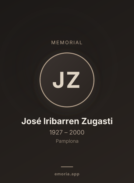 Memorial portrait of José Iribarren Zugasti