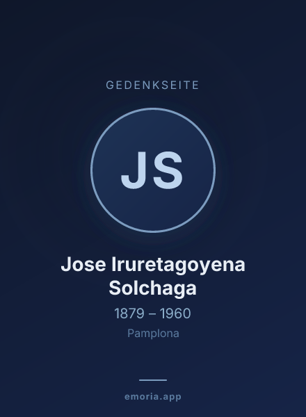 Gedenkportrait von Jose Iruretagoyena Solchaga