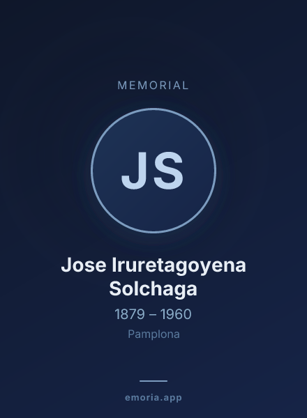 Memorial portrait of Jose Iruretagoyena Solchaga