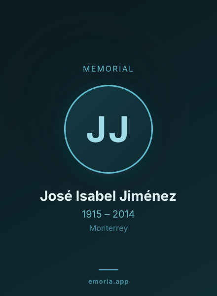Memorial portrait of José Isabel Jiménez