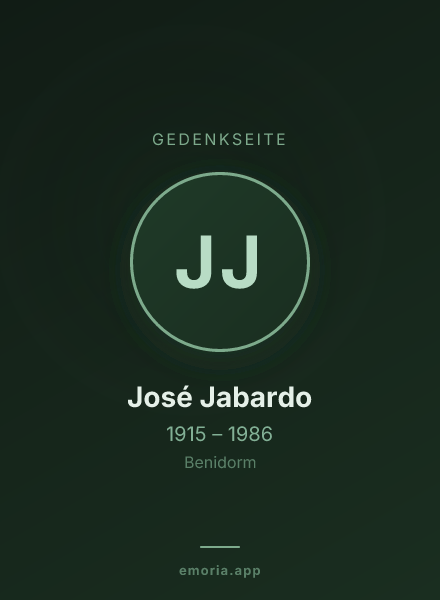 Gedenkportrait von José Jabardo