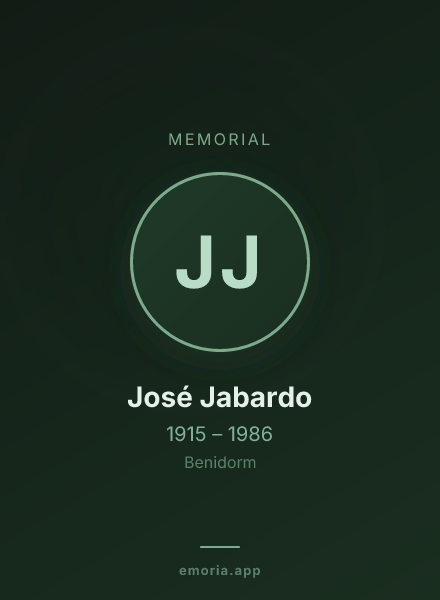 Memorial portrait of José Jabardo