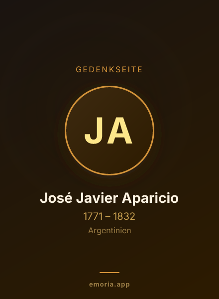Gedenkportrait von José Javier Aparicio