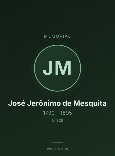 Memorial portrait of José Jerônimo de Mesquita