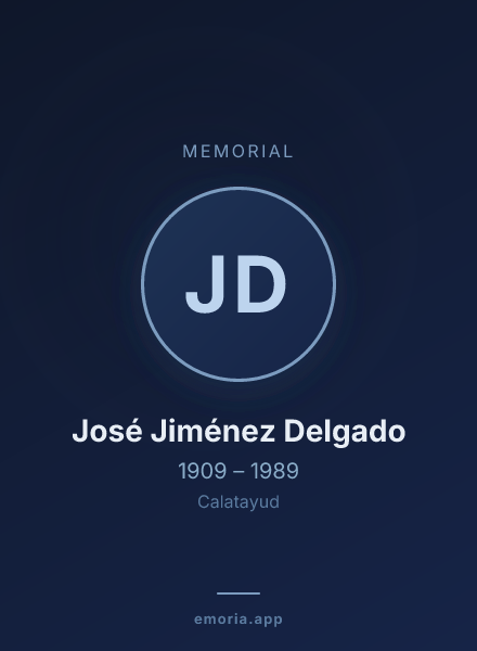 Memorial portrait of José Jiménez Delgado