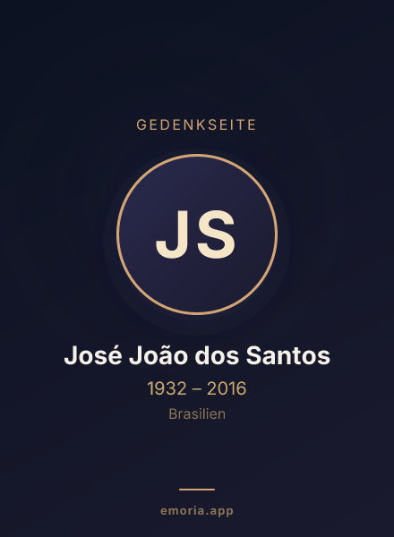 Gedenkportrait von José João dos Santos