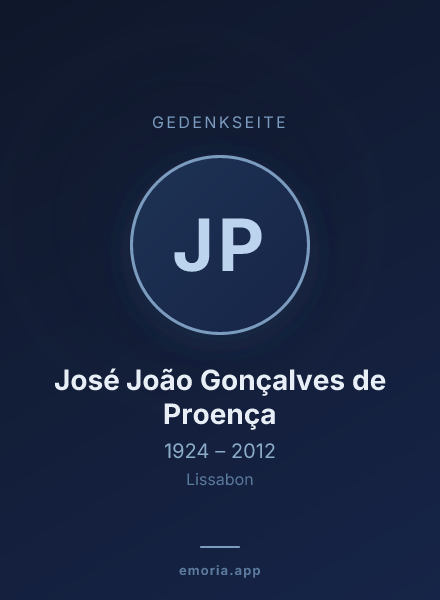 Gedenkportrait von José João Gonçalves de Proença