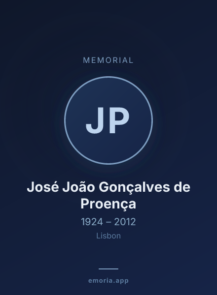 Memorial portrait of José João Gonçalves de Proença