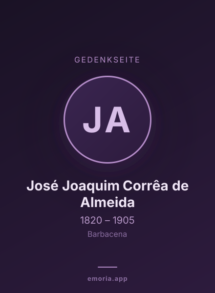 Gedenkportrait von José Joaquim Corrêa de Almeida