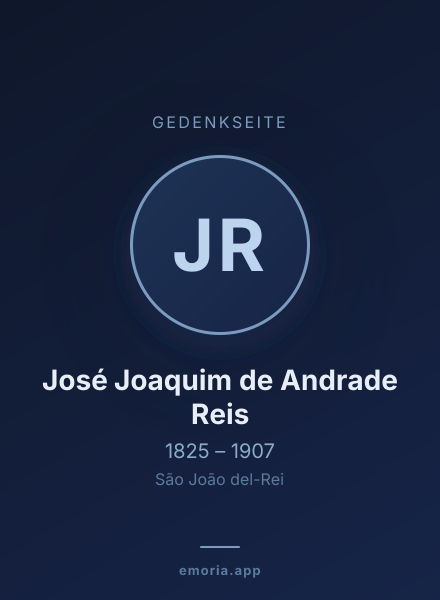 Gedenkportrait von José Joaquim de Andrade Reis