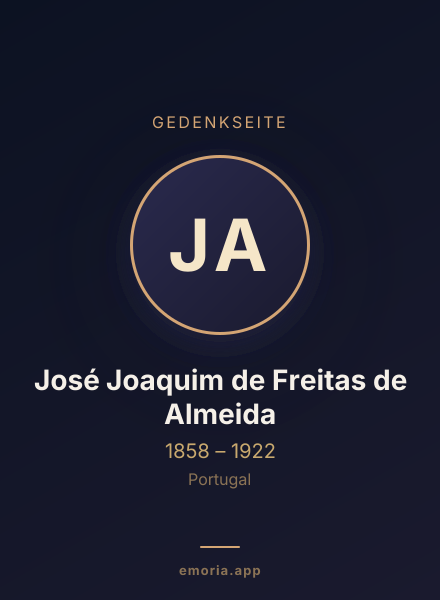 Gedenkportrait von José Joaquim de Freitas de Almeida