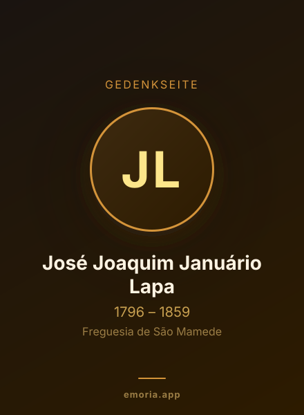 Gedenkportrait von José Joaquim Januário Lapa