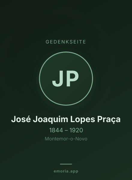 Gedenkportrait von José Joaquim Lopes Praça