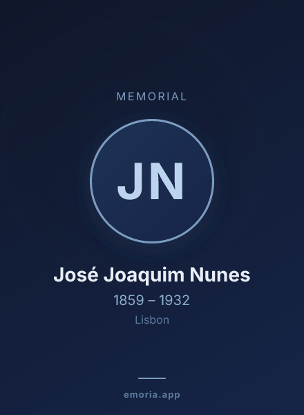 Memorial portrait of José Joaquim Nunes