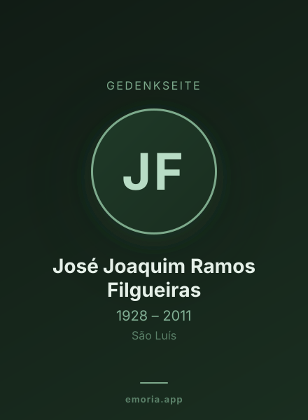 Gedenkportrait von José Joaquim Ramos Filgueiras