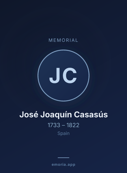 Memorial portrait of José Joaquín Casasús