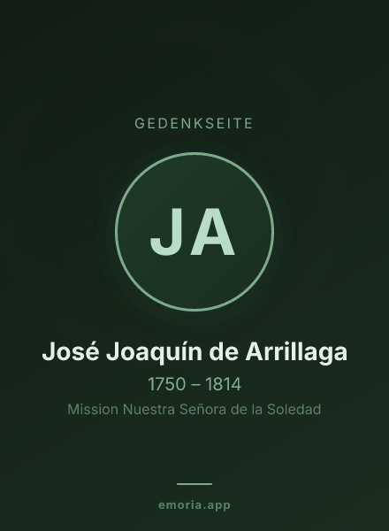 Gedenkportrait von José Joaquín de Arrillaga