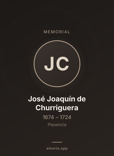 Memorial portrait of José Joaquín de Churriguera