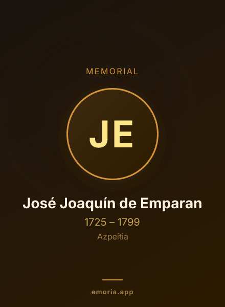 Memorial portrait of José Joaquín de Emparan