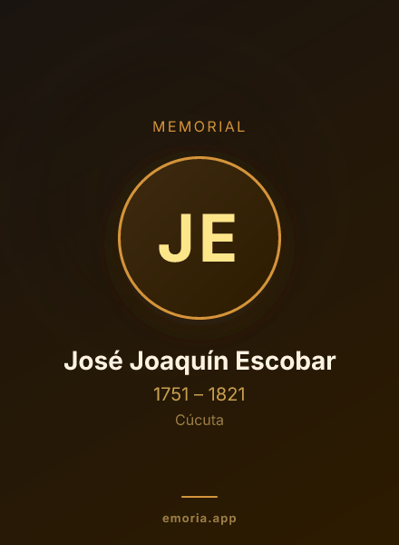Memorial portrait of José Joaquín Escobar
