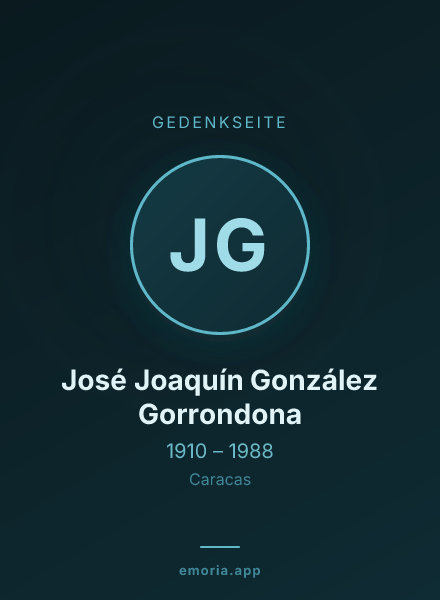 Gedenkportrait von José Joaquín González Gorrondona