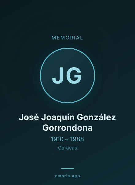 Memorial portrait of José Joaquín González Gorrondona