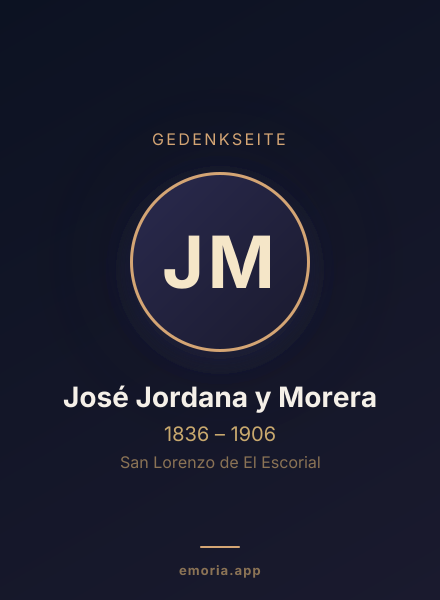 Gedenkportrait von José Jordana y Morera