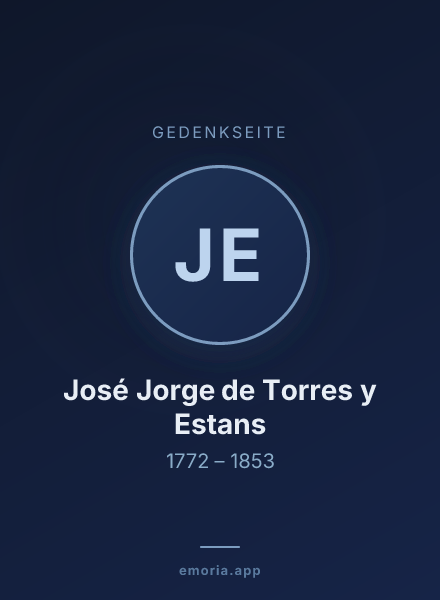 Gedenkportrait von José Jorge de Torres y Estans