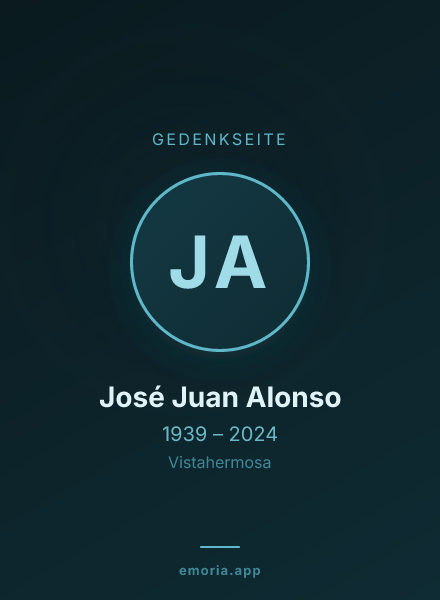Gedenkportrait von José Juan Alonso