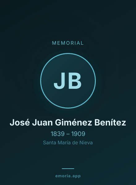 Memorial portrait of José Juan Giménez Benítez