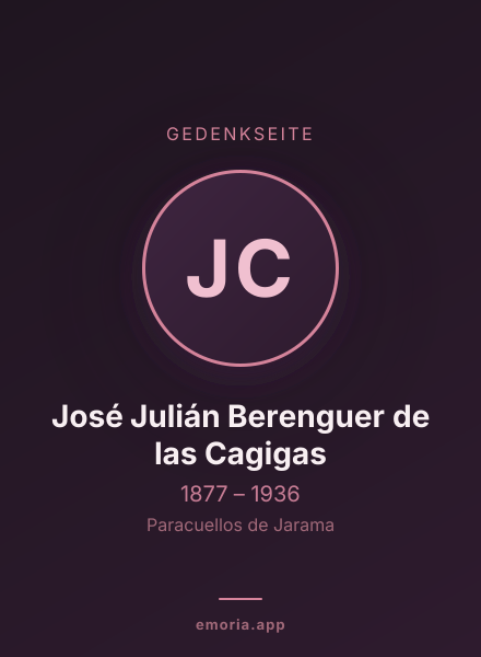 Gedenkportrait von José Julián Berenguer de las Cagigas