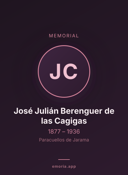 Memorial portrait of José Julián Berenguer de las Cagigas