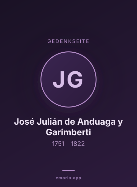 Gedenkportrait von José Julián de Anduaga y Garimberti