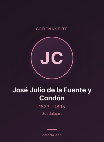 Gedenkportrait von José Julio de la Fuente y Condón
