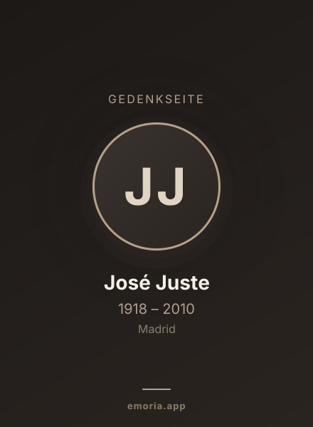 Gedenkportrait von José Juste