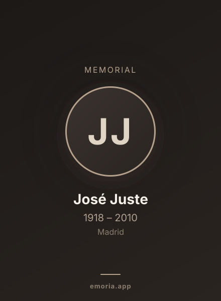 Memorial portrait of José Juste