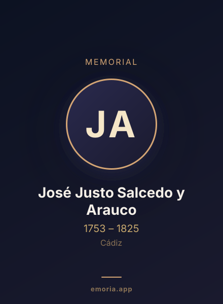 Memorial portrait of José Justo Salcedo y Arauco